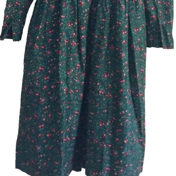 VTG 80s LAURA ASHLEY DRESS WOMENS 10 FLORAL LONG SLEEVE COLLARED GREAT BRITAIN - Picture 5 of 16